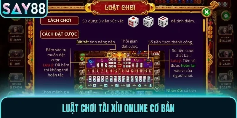 Tài Xỉu Online - Hướng Dẫn Chơi Cá Cược Dễ Dàng Tại Say88 2 Luật chơi Tài Xỉu online cơ bản